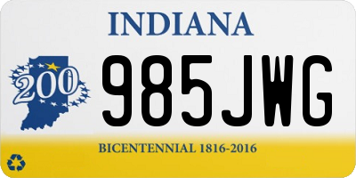 IN license plate 985JWG