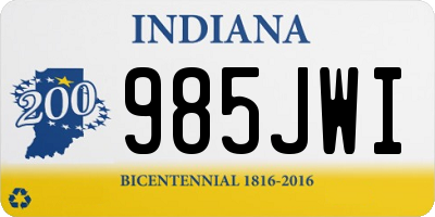 IN license plate 985JWI