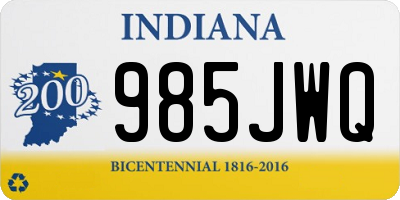 IN license plate 985JWQ