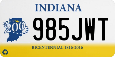 IN license plate 985JWT