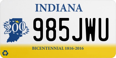 IN license plate 985JWU