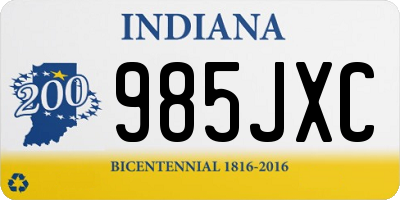 IN license plate 985JXC