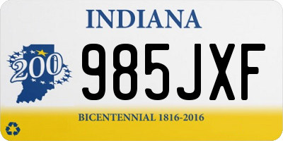 IN license plate 985JXF