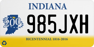 IN license plate 985JXH