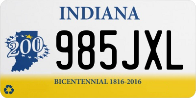 IN license plate 985JXL