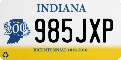 IN license plate 985JXP