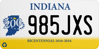 IN license plate 985JXS
