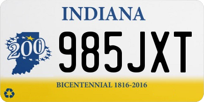 IN license plate 985JXT