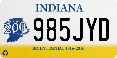 IN license plate 985JYD