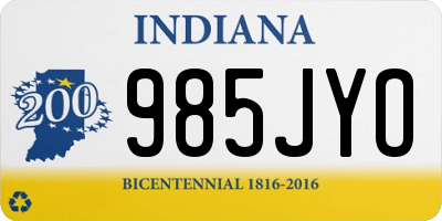 IN license plate 985JYO