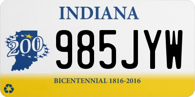 IN license plate 985JYW