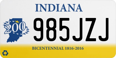 IN license plate 985JZJ