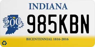 IN license plate 985KBN
