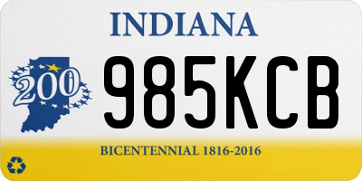 IN license plate 985KCB