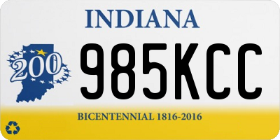 IN license plate 985KCC