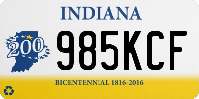 IN license plate 985KCF