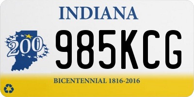 IN license plate 985KCG