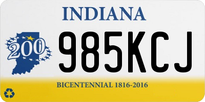 IN license plate 985KCJ