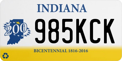 IN license plate 985KCK