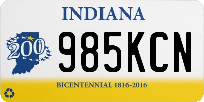 IN license plate 985KCN