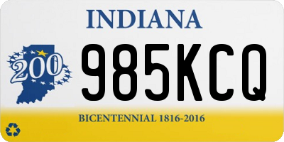IN license plate 985KCQ