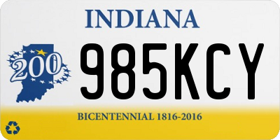 IN license plate 985KCY