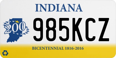 IN license plate 985KCZ