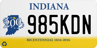 IN license plate 985KDN