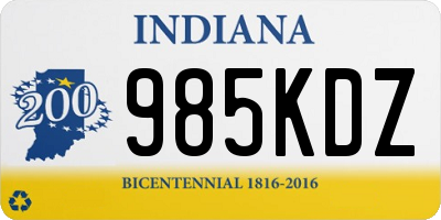 IN license plate 985KDZ