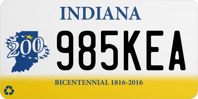 IN license plate 985KEA