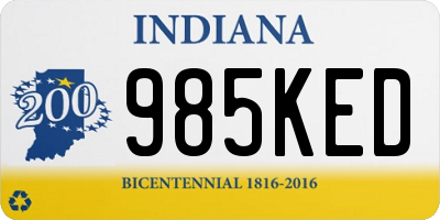 IN license plate 985KED