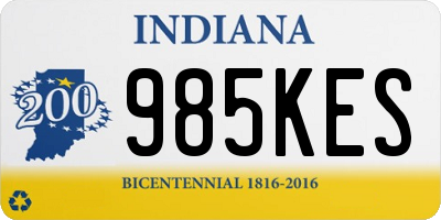 IN license plate 985KES