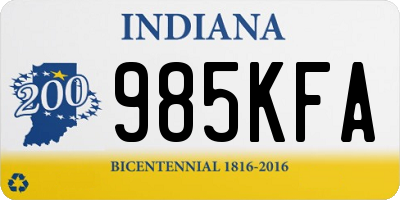 IN license plate 985KFA