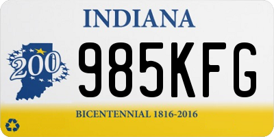 IN license plate 985KFG