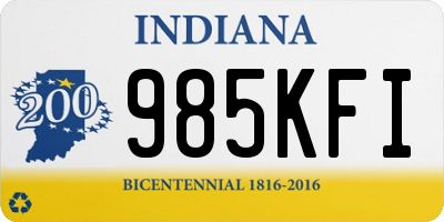 IN license plate 985KFI