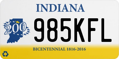 IN license plate 985KFL