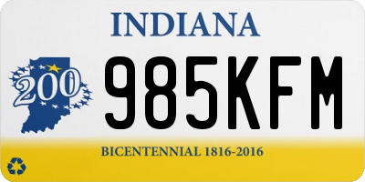 IN license plate 985KFM