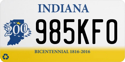 IN license plate 985KFO