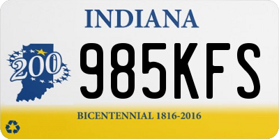 IN license plate 985KFS