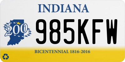 IN license plate 985KFW