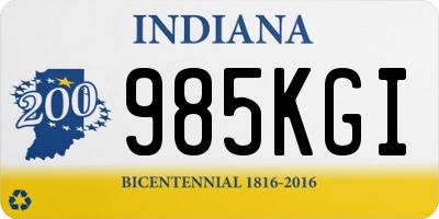 IN license plate 985KGI