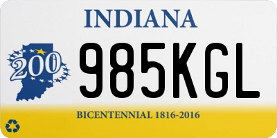 IN license plate 985KGL