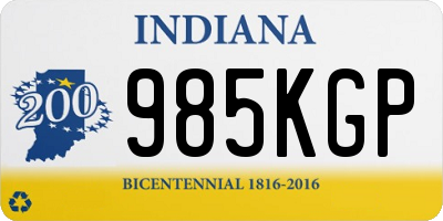 IN license plate 985KGP