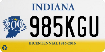 IN license plate 985KGU
