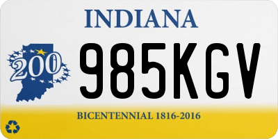 IN license plate 985KGV