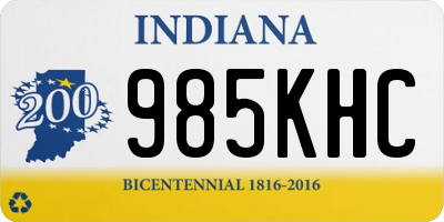 IN license plate 985KHC