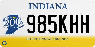 IN license plate 985KHH