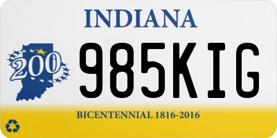 IN license plate 985KIG