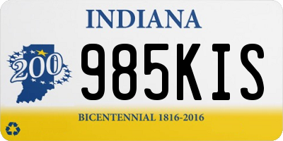 IN license plate 985KIS