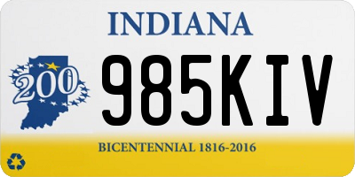 IN license plate 985KIV